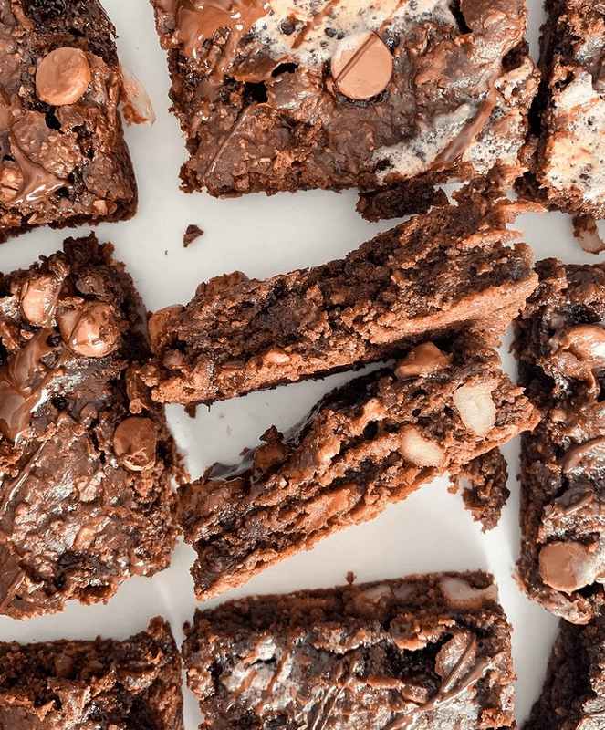 sweet potato brownie close up