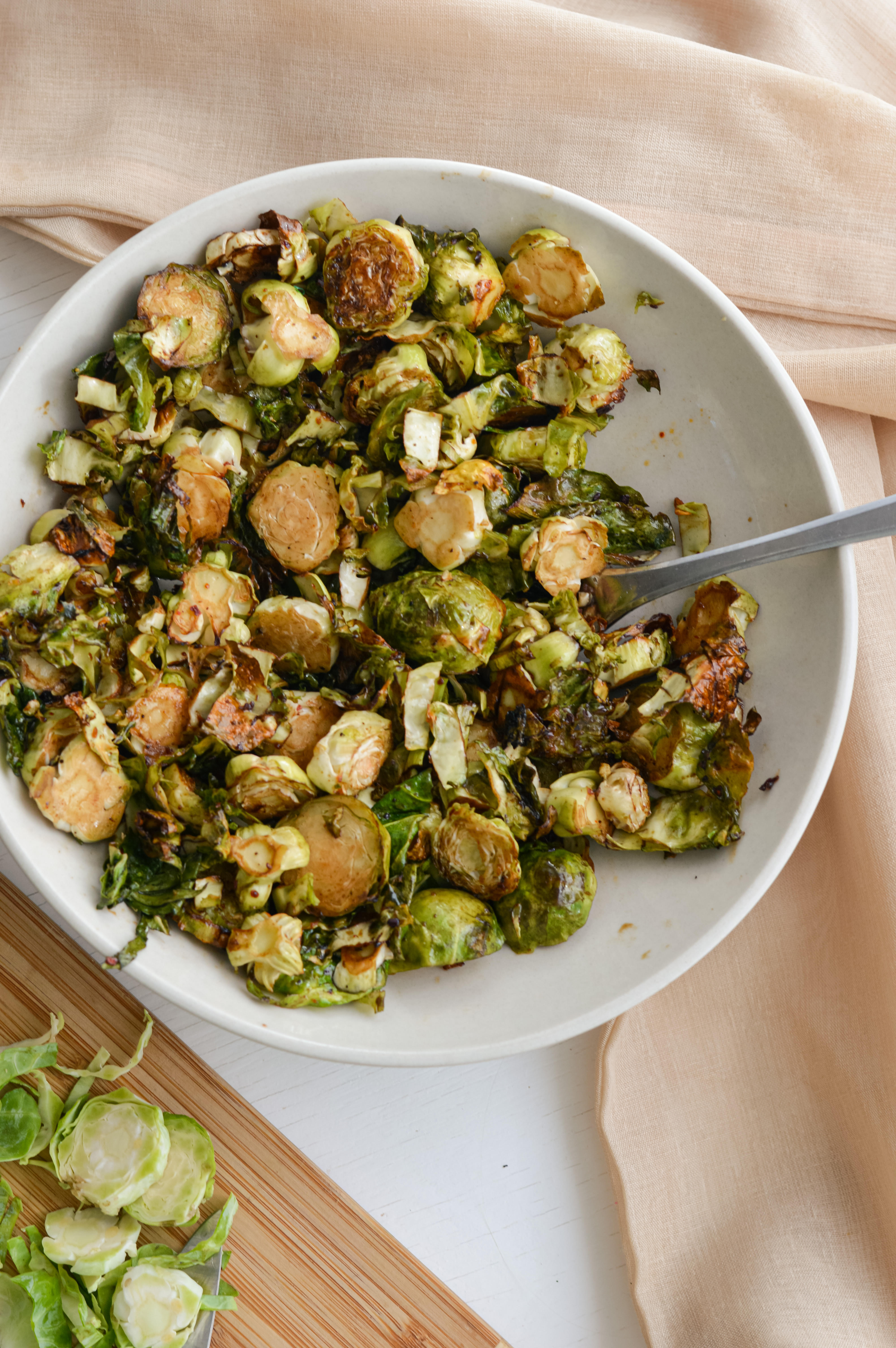 air fryer brussel sprouts with balsamic