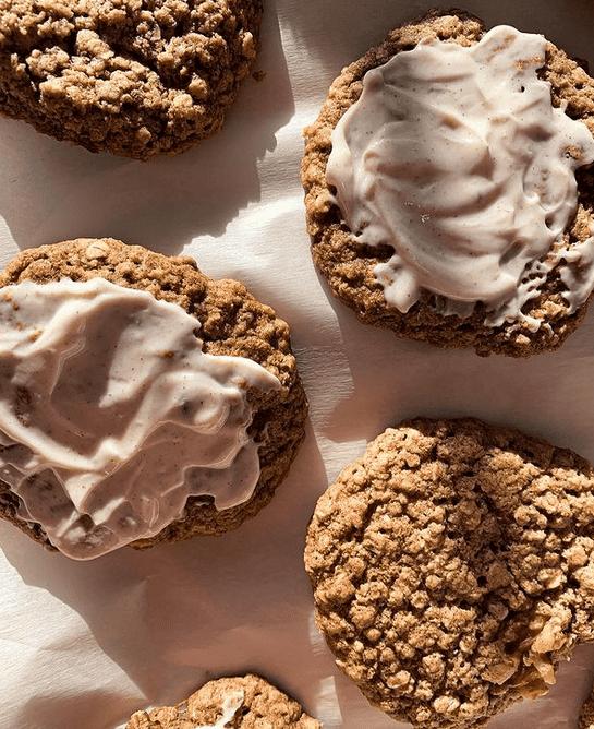 oatmeal chai cookie close up