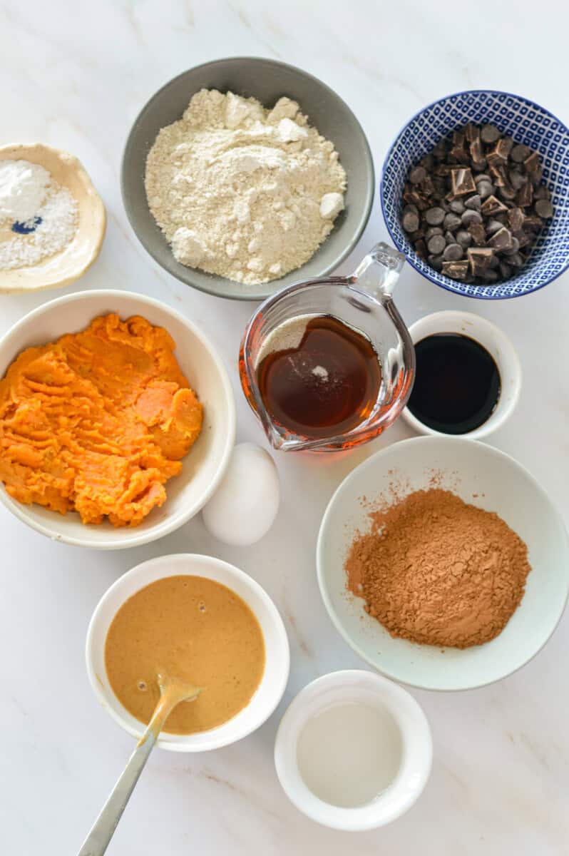 flourless sweet potato brownies ingredients