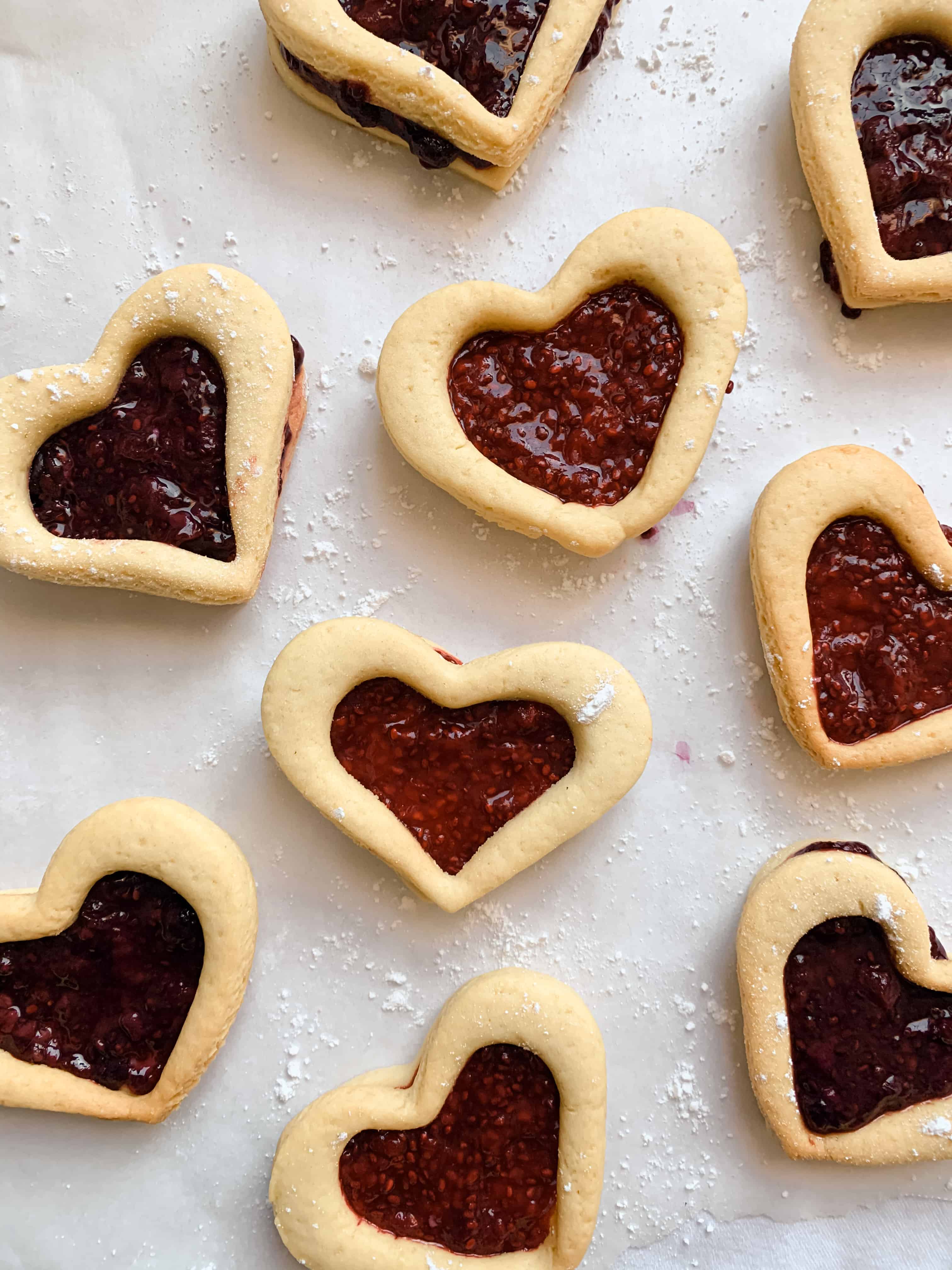 chia jam sandwich cookies