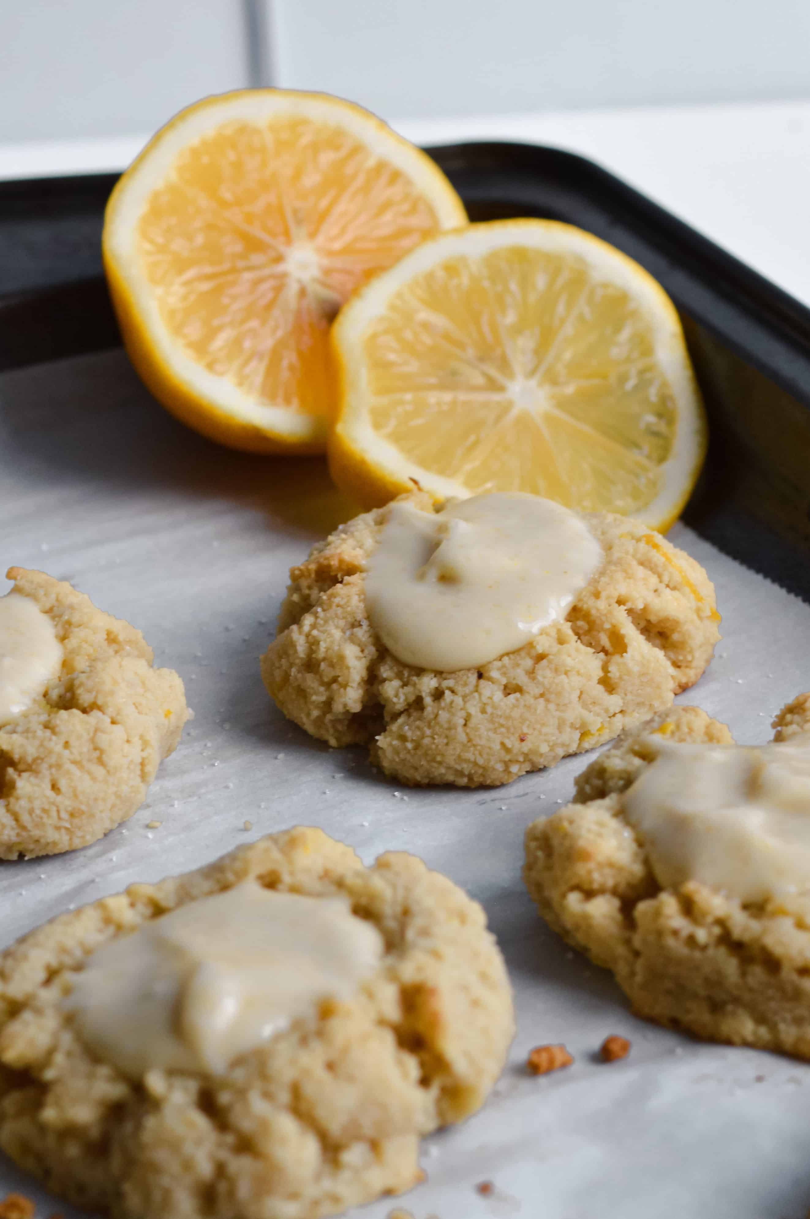 paleo lemon thumpbprint cookies