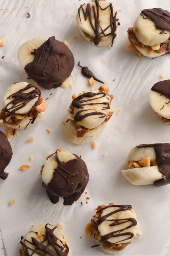 banana snickers bites