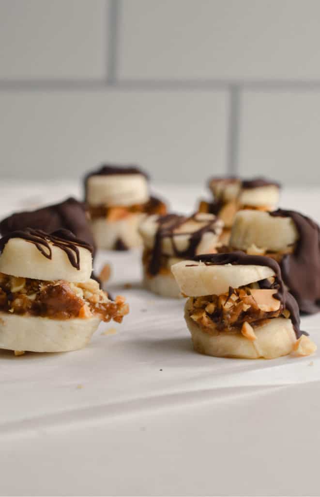 banana snickers bites