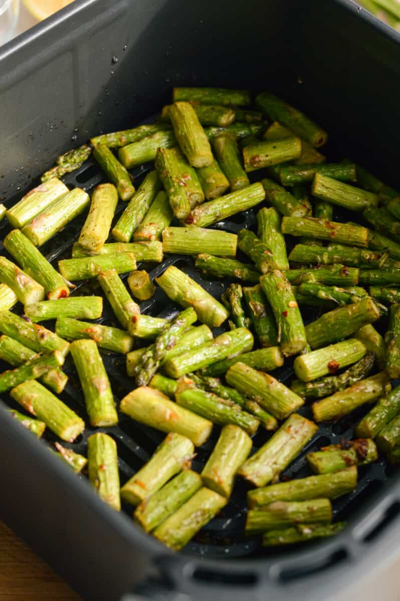 Asparagus in air fryer.