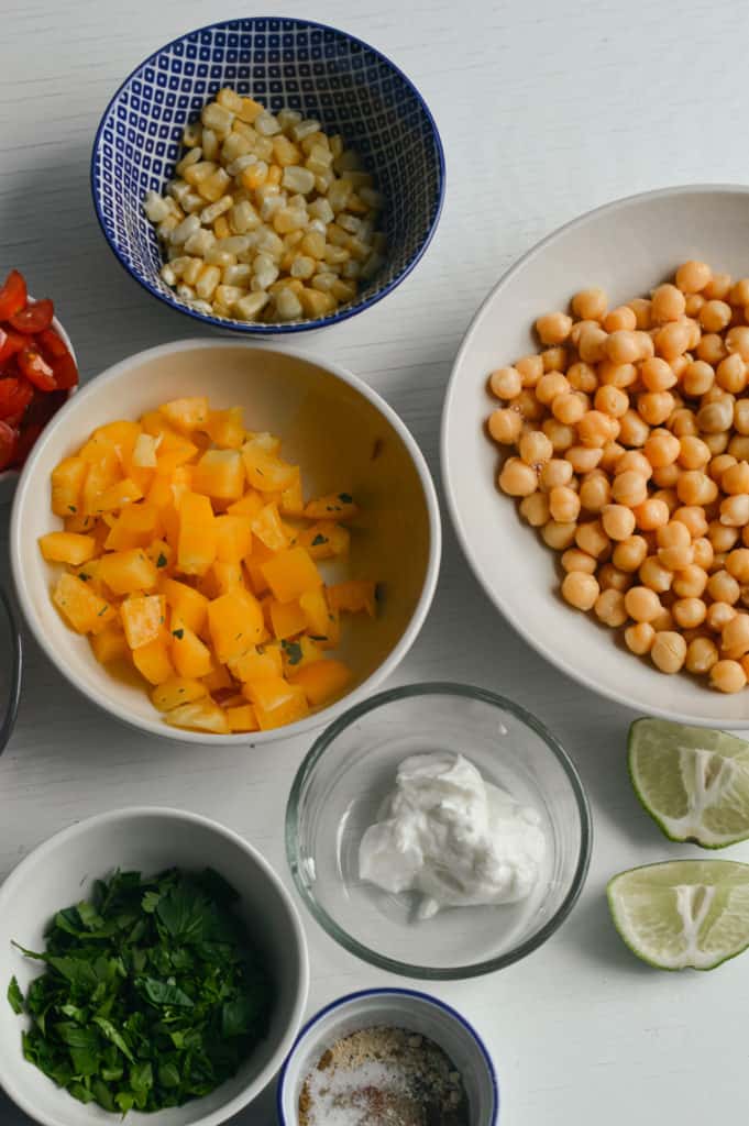 smashed chickpea salad