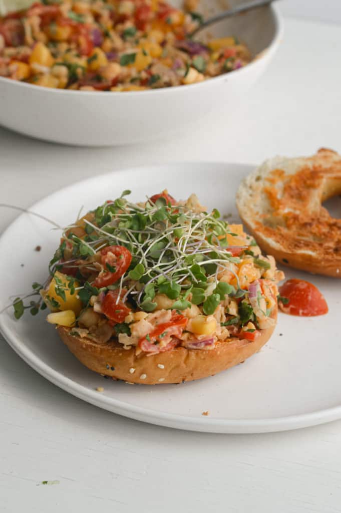 smashed chickpea salad