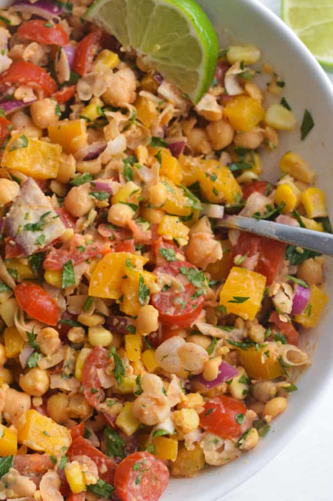 smashed chickpea salad