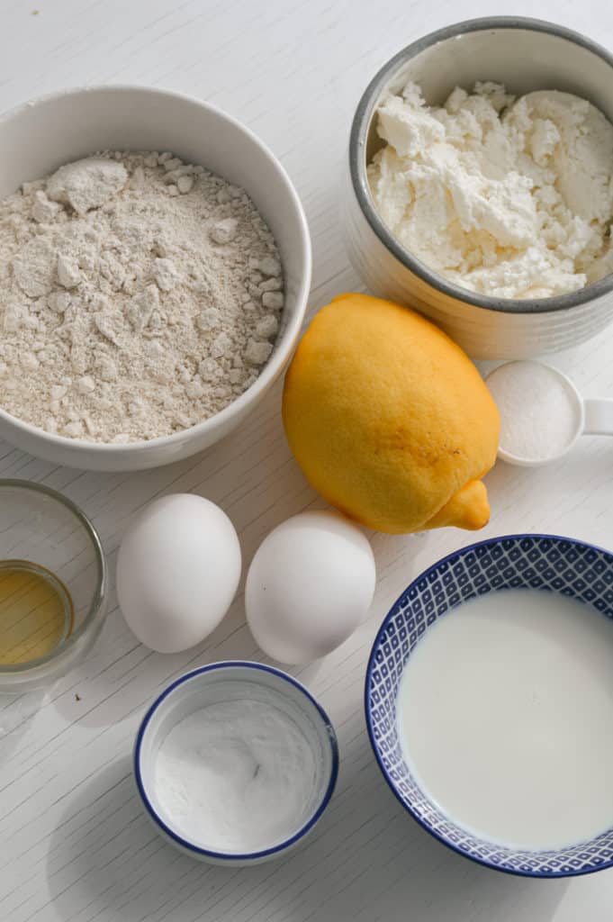 gluten free lemon ricotta pancakes