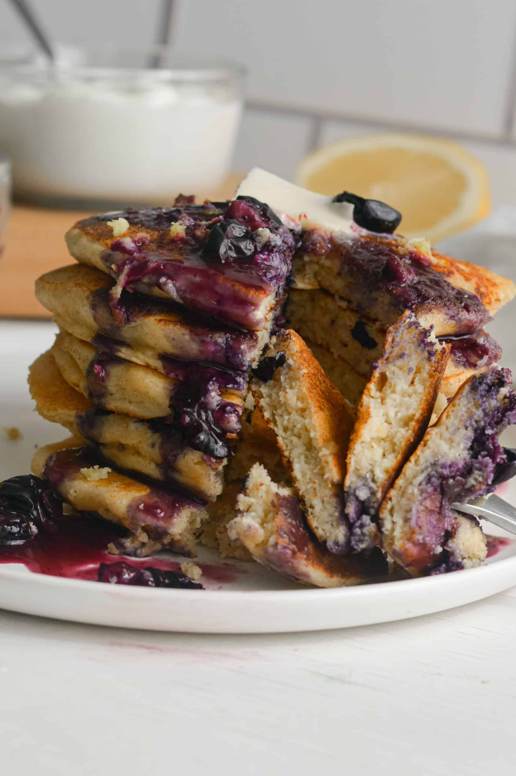 gluten free lemon ricotta pancakes