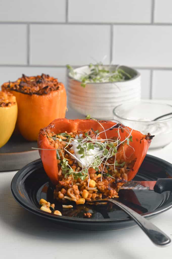 air fryer stuffed peppers