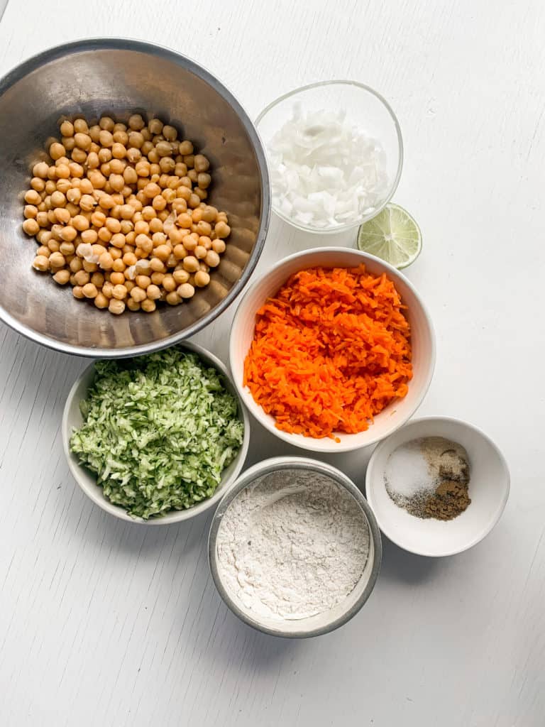 easy chickpea vegetable fritters