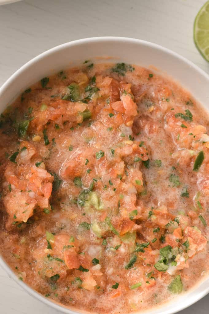 homemade garden salsa