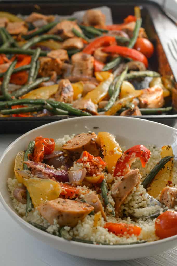 oven baked sausage and peppers