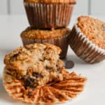 Four banana bread oatmeal cups.