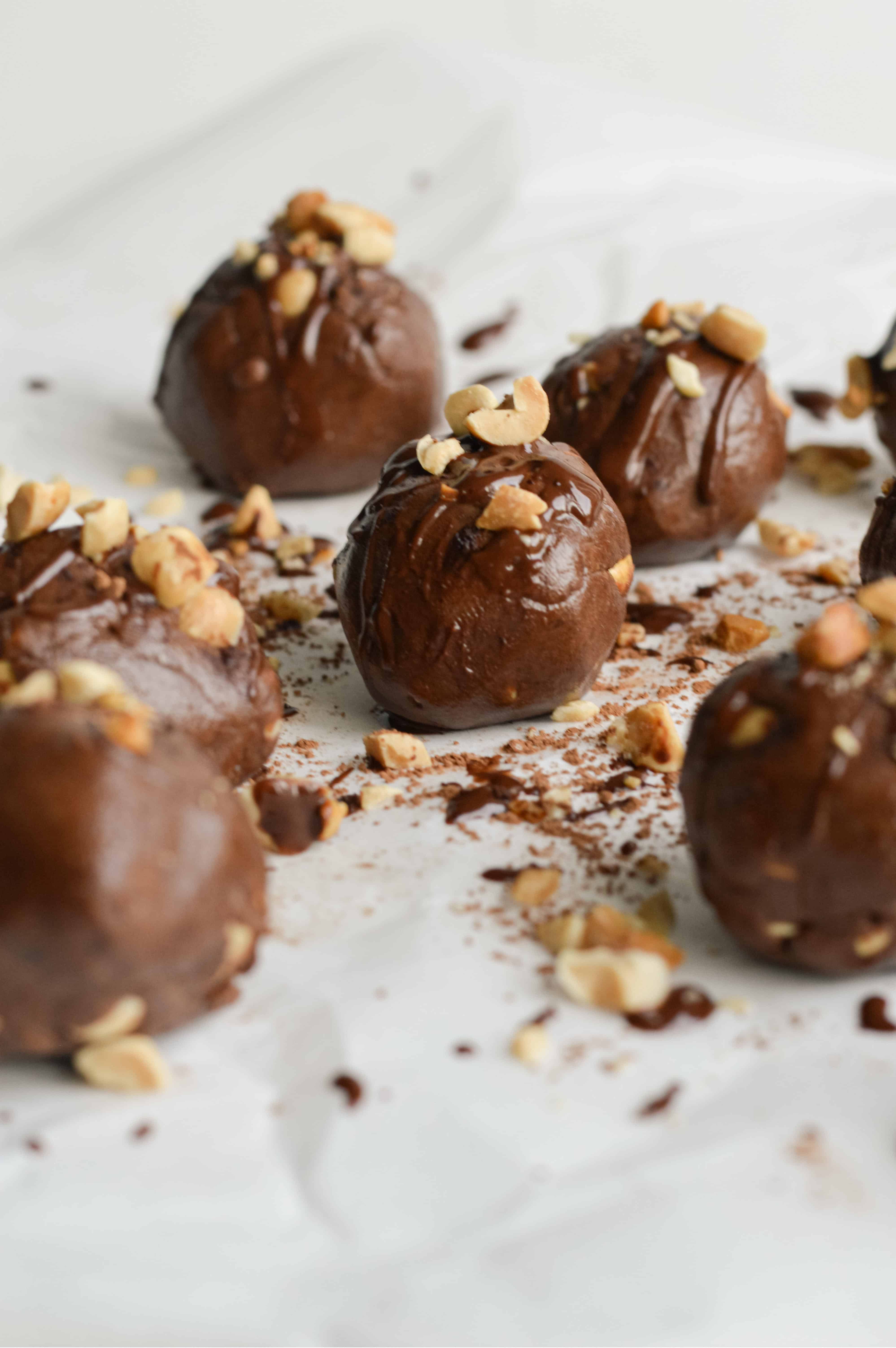 vegan snickers protein balls