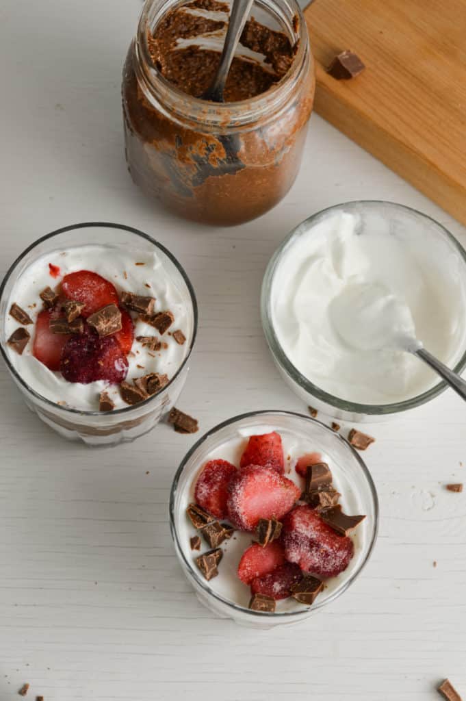 layered chia pudding