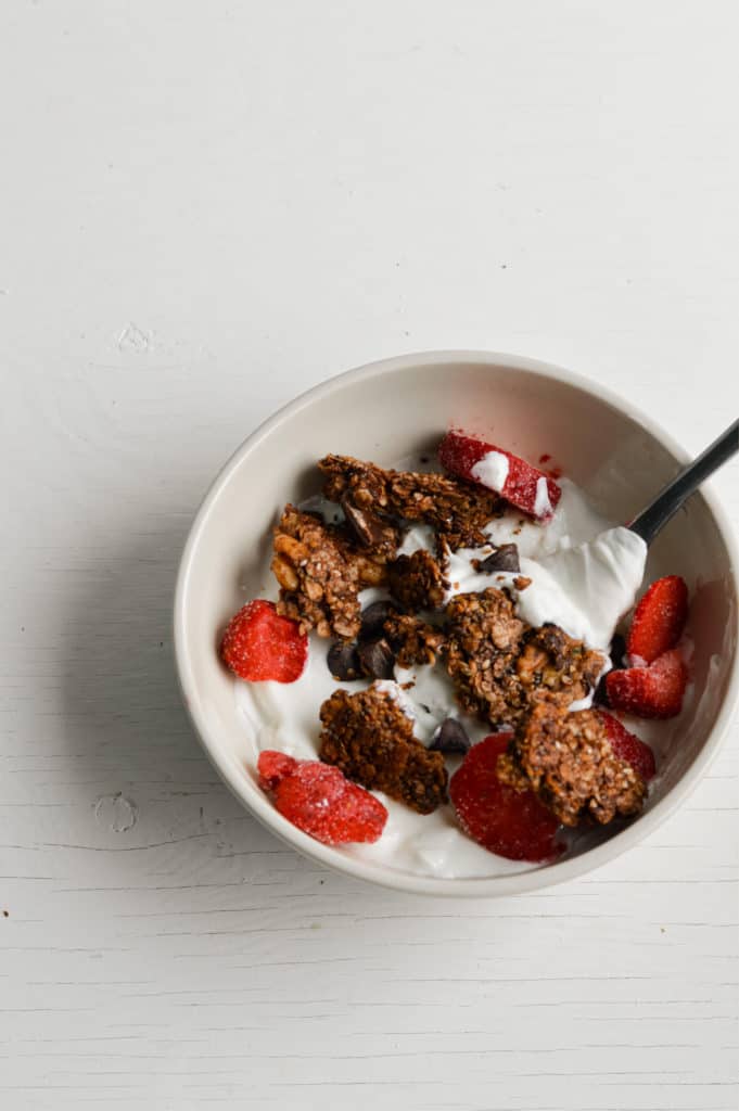 lower sugar chunky chocolate granola
