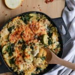 Creamy lemon chicken pasta.