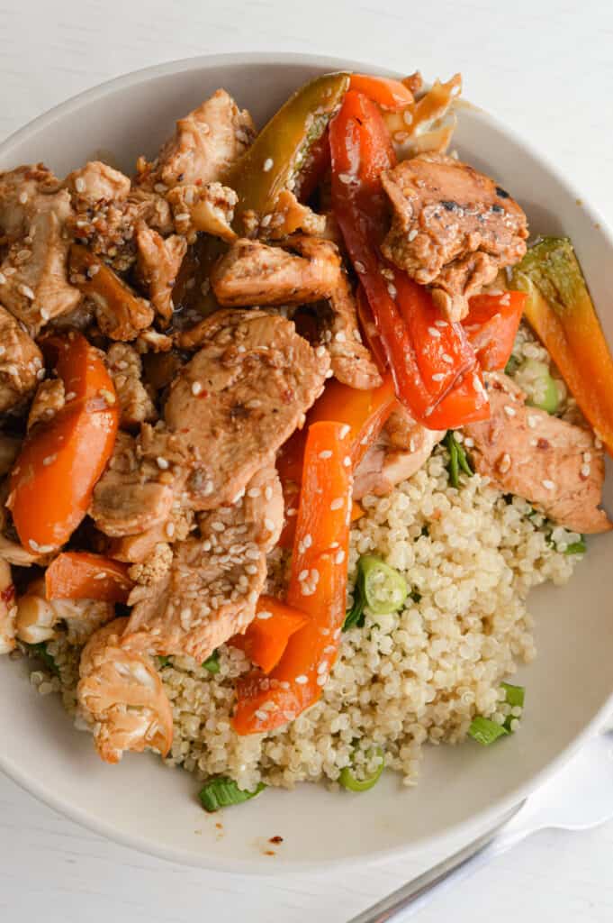 sheet pan sesame chicken and veggies