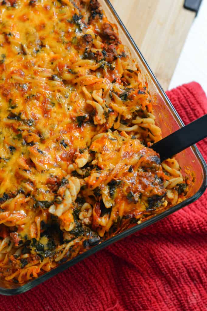 sausage and vegetable pasta bake