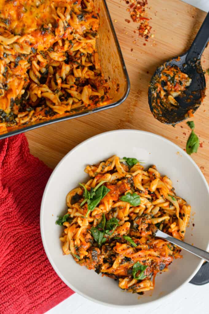sausage spinach pasta bake