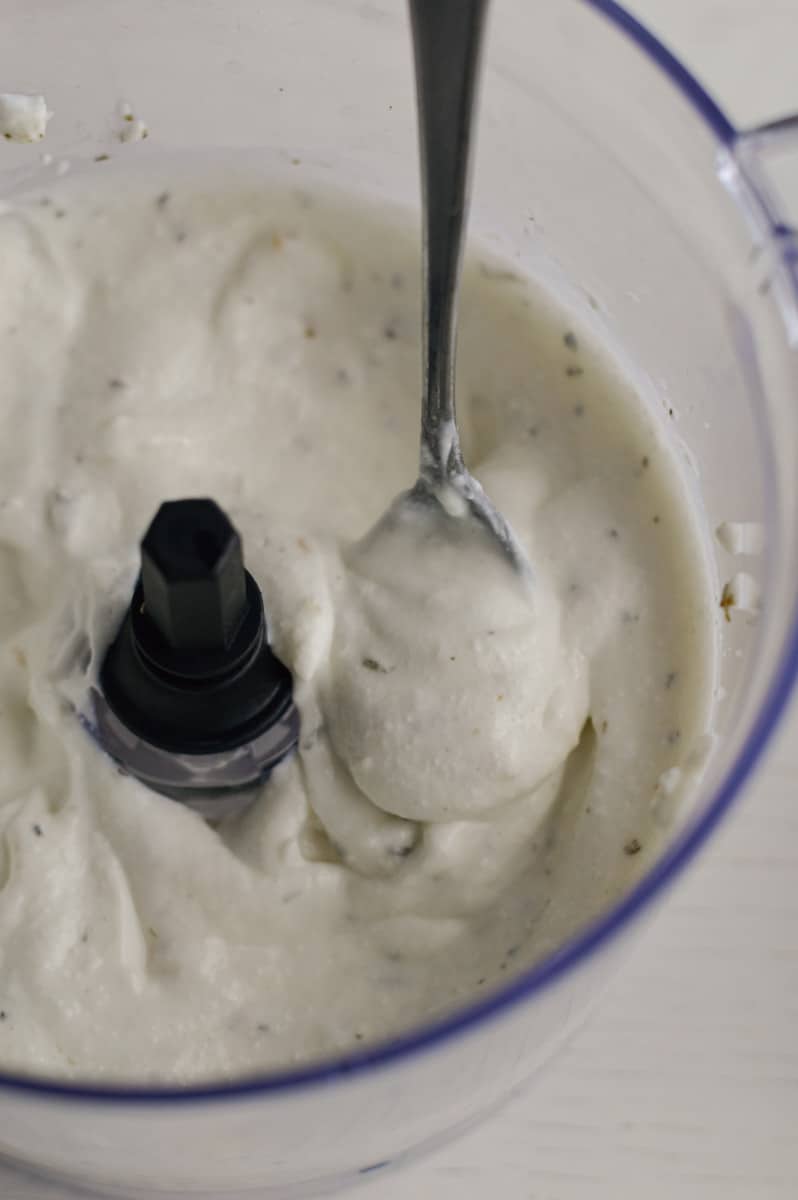 Blended cottage cheese.