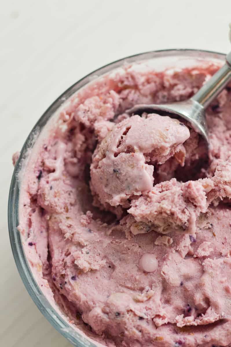 Scooping protein ice cream.