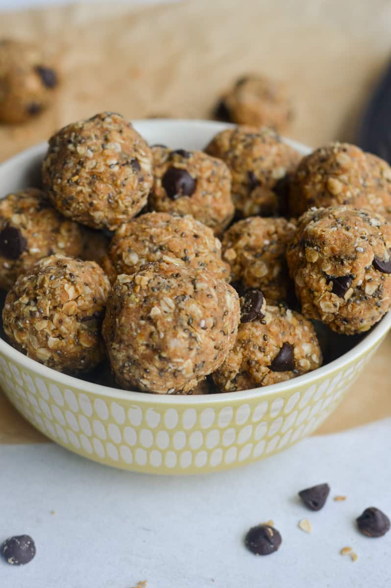 oatmeal bites in a bowl