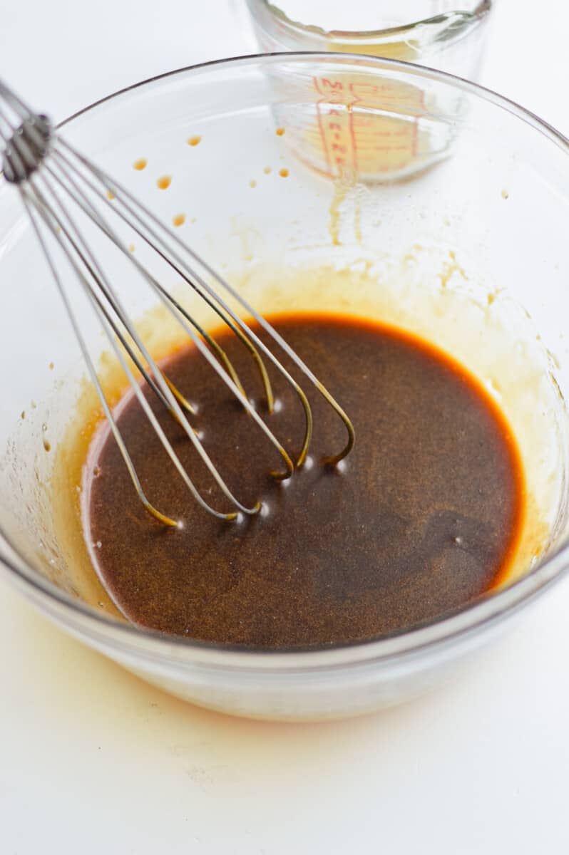 wet ingredients for gingerbread cookies