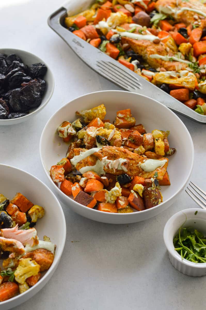 Moroccan Sheet pan salmon