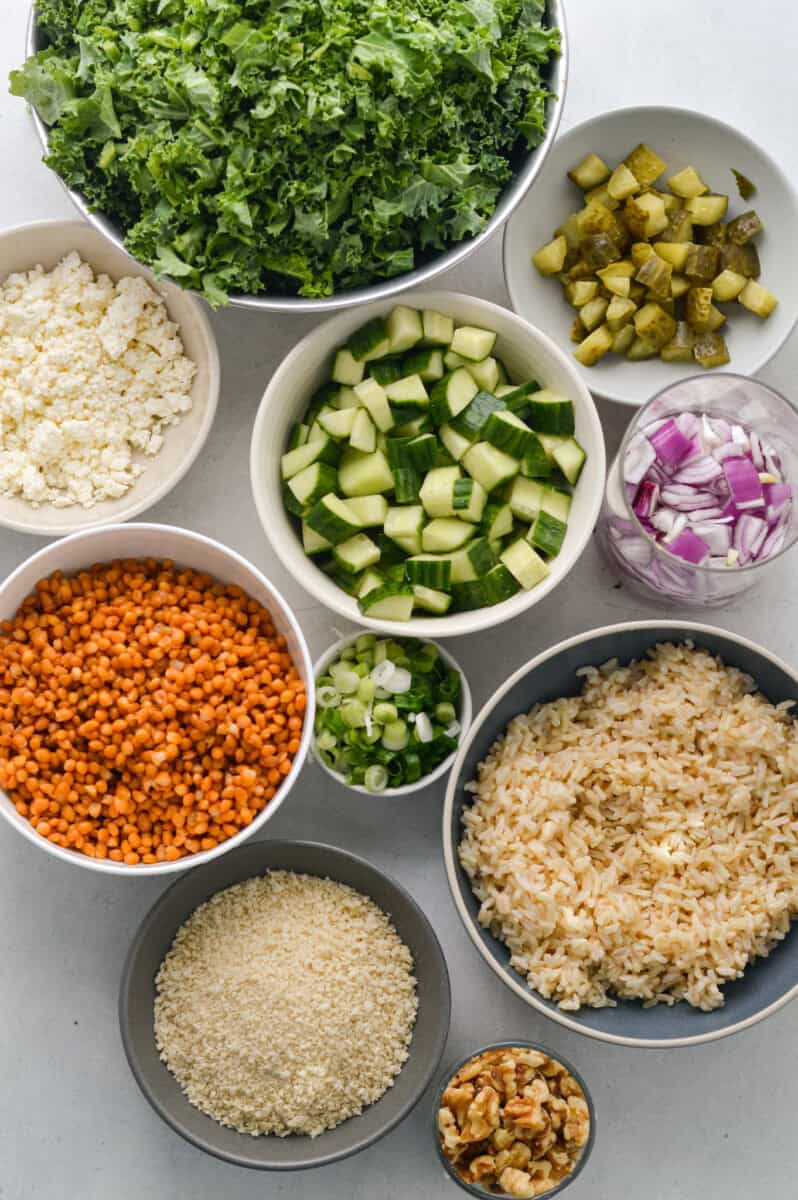 dill pickle chopped salad ingredients