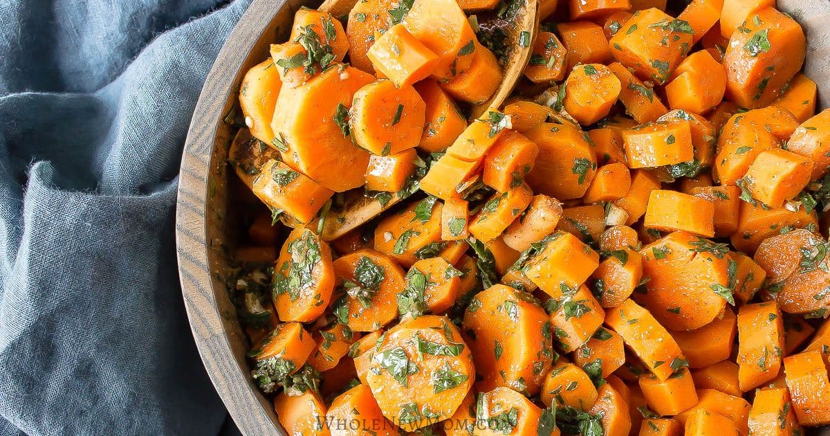 Bowl of moroccan carrots.