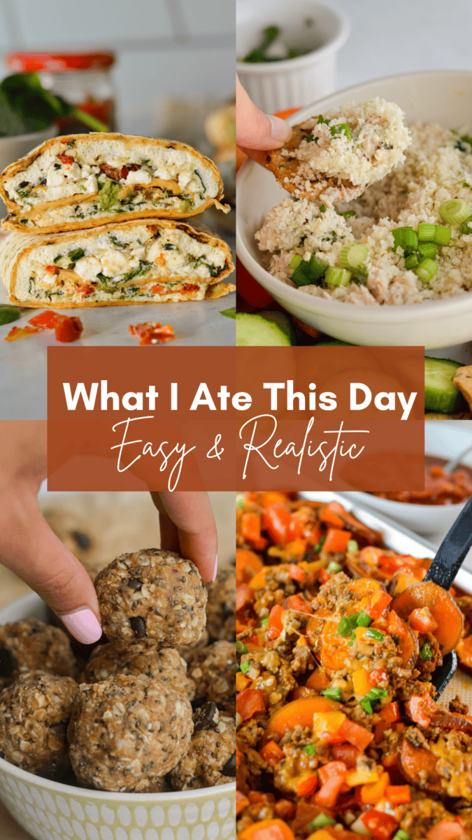what i eat in a day collage
